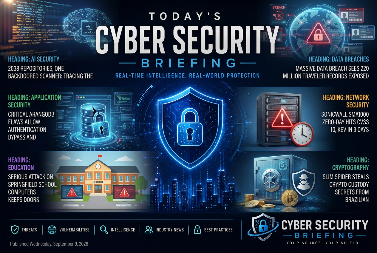 Illustrated summary of the top stories in the Cyber Security Briefing Briefing — September 9, 2026 briefing