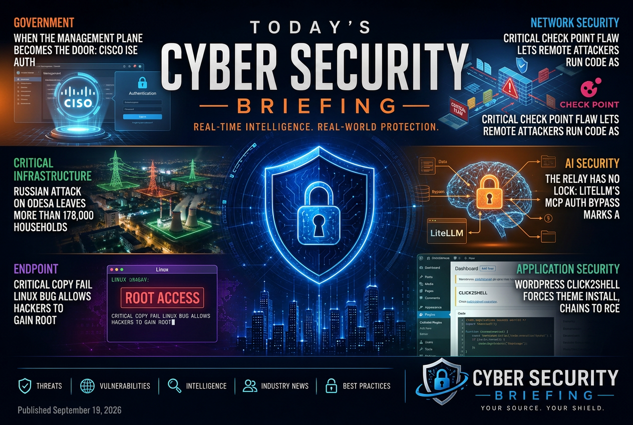 Illustrated summary of the top stories in the Cyber Security Briefing Briefing — September 19, 2026 briefing
