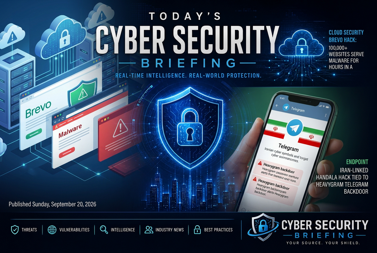 Illustrated summary of the top stories in the Cyber Security Briefing Briefing — September 20, 2026 briefing