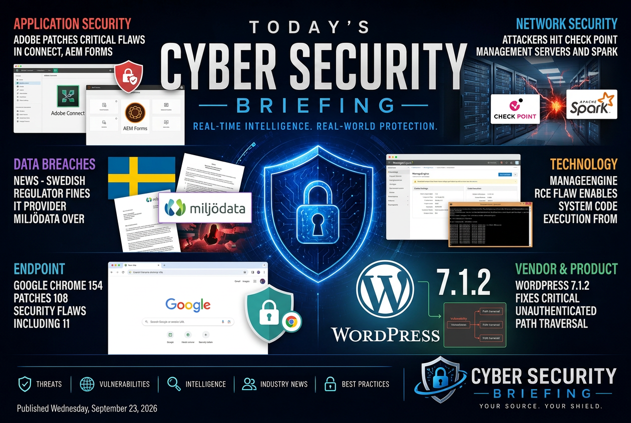 Illustrated summary of the top stories in the Cyber Security Briefing Briefing — September 23, 2026 briefing