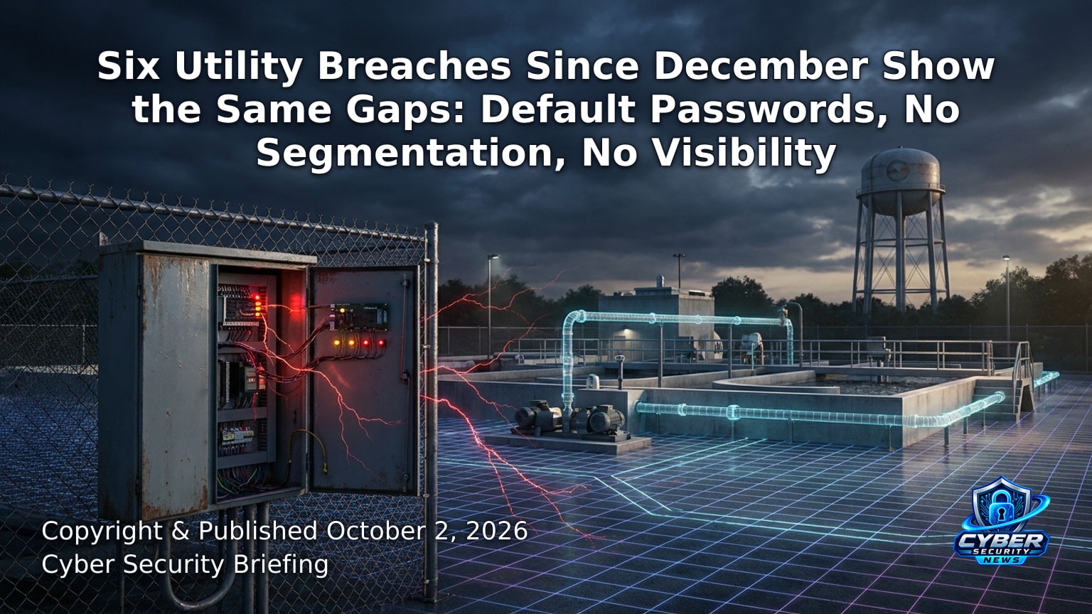 Hero image for the article “Six Utility Breaches Since December Show the Same Gaps: Default Passwords, No Segmentation, No Visibility”