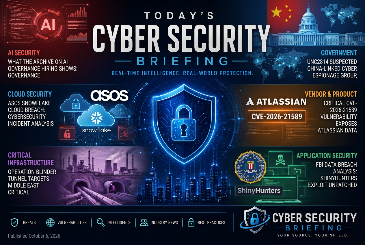 Illustrated summary of the top stories in the Cyber Security Briefing Briefing — October 6, 2026 briefing
