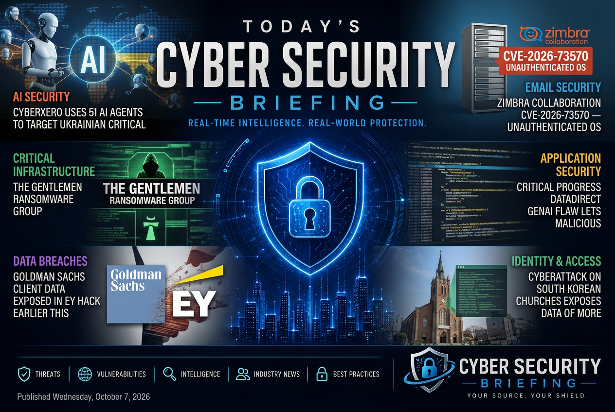 Illustrated summary of the top stories in the Cyber Security Briefing Briefing — October 7, 2026 briefing