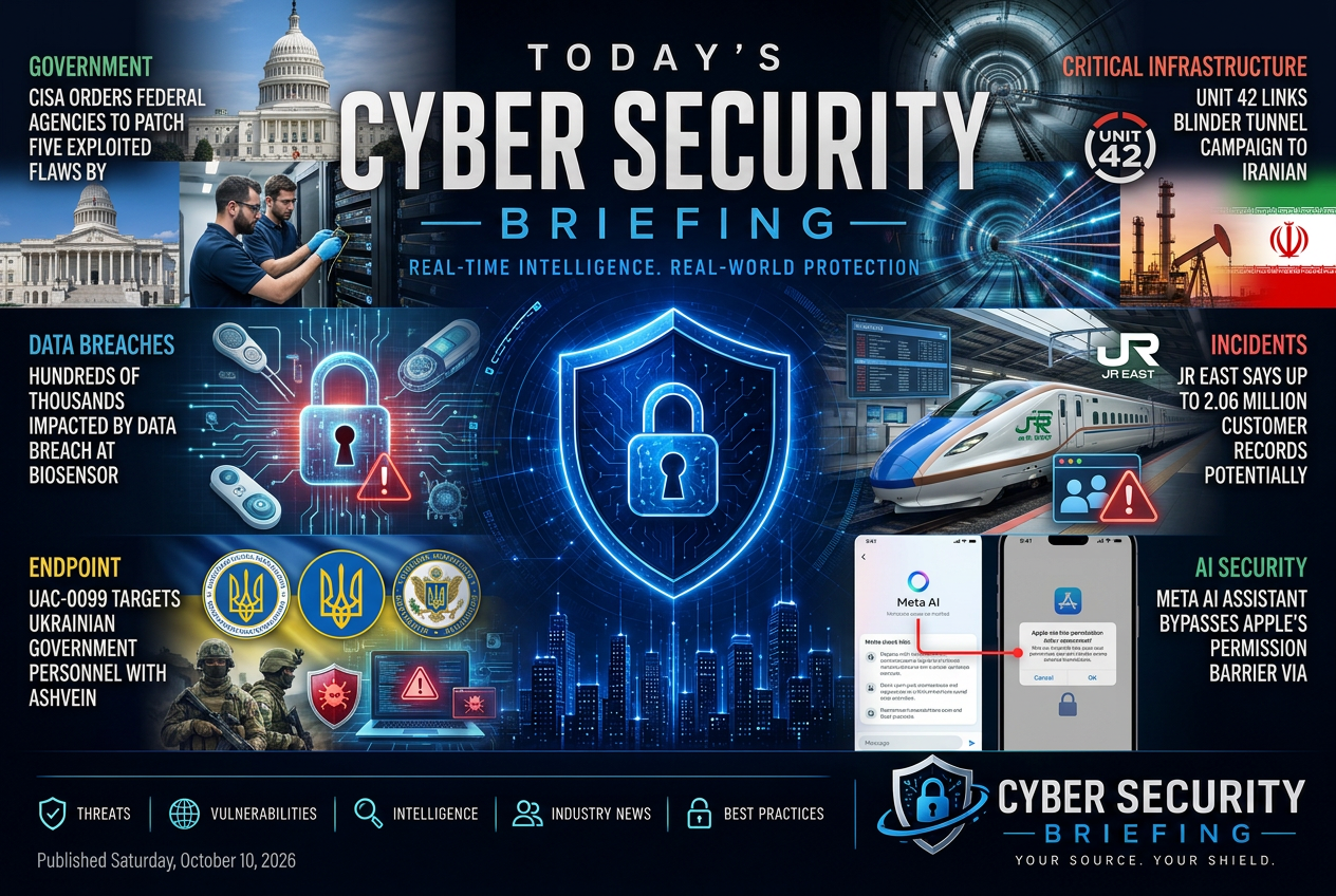 Illustrated summary of the top stories in the Cyber Security Briefing Briefing — October 10, 2026 briefing