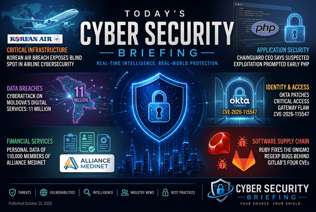 Illustrated summary of the top stories in the Cyber Security Briefing Briefing — October 25, 2026 briefing