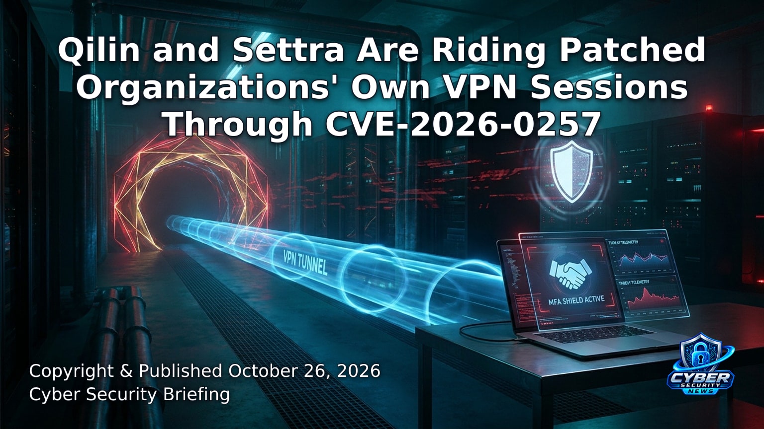 Hero image for the article “Qilin and Settra Are Riding Patched Organizations' Own VPN Sessions Through CVE-2026-0257”