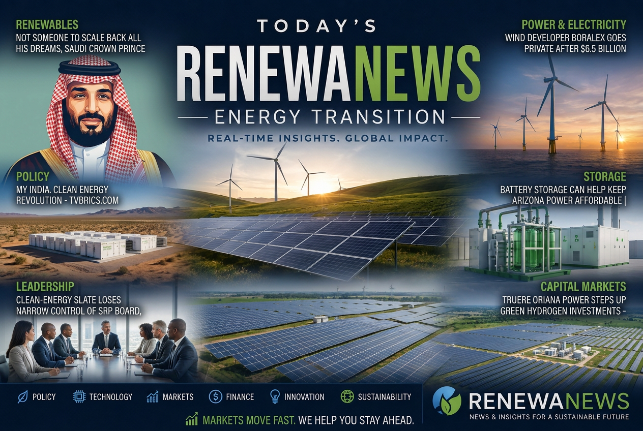 Illustrated summary of the top oil and gas stories in the Green hydrogen, battery storage and renewable deal flow drive today's briefing briefing