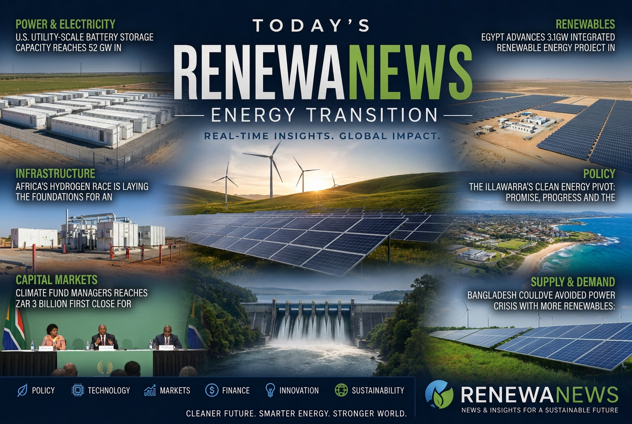 Illustrated summary of the top oil and gas stories in the Battery storage reaches 52 GW as renewable projects advance in the U.S. and abroad briefing