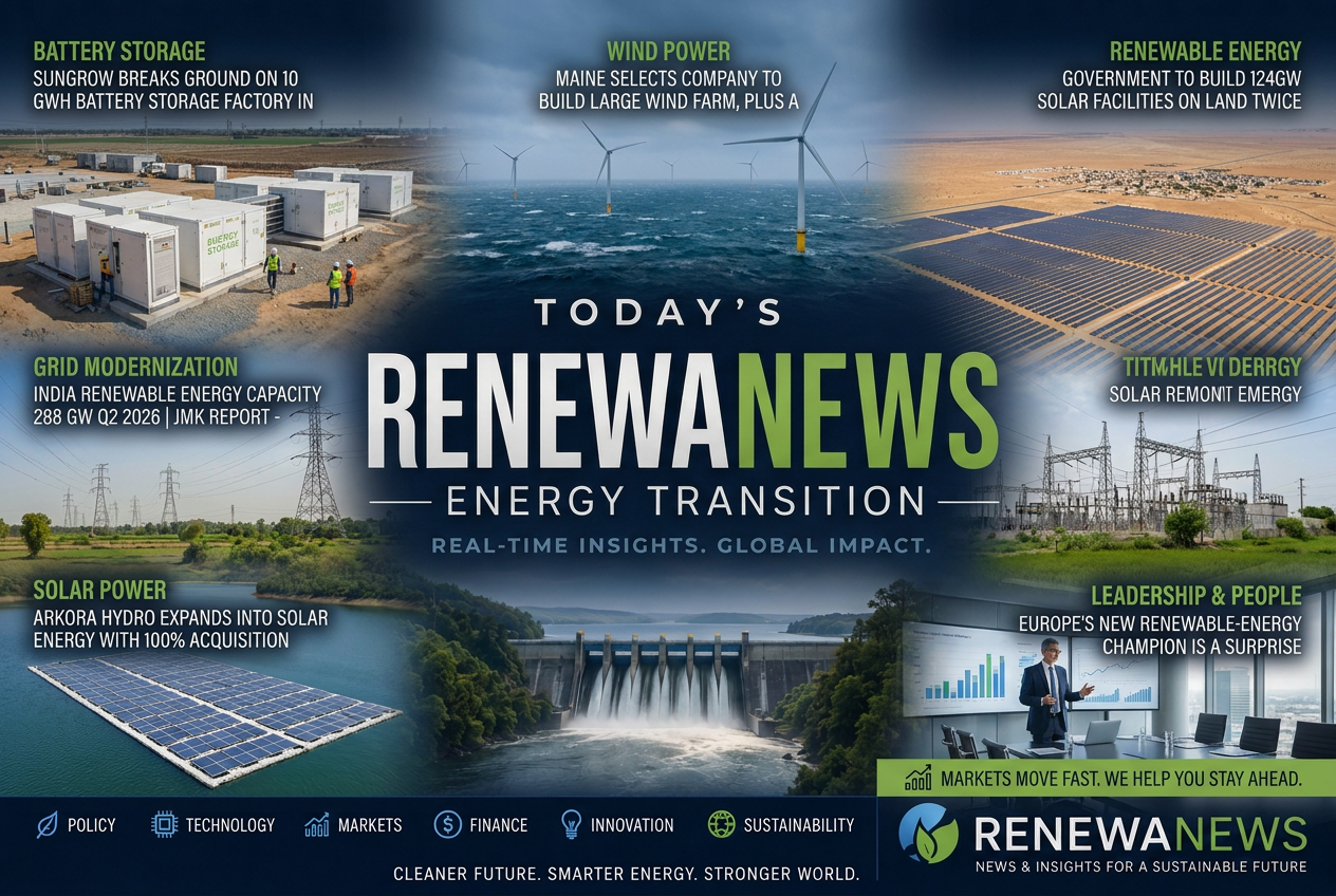Illustrated summary of the top stories in the RenewaNews Briefing — August 27, 2026 briefing