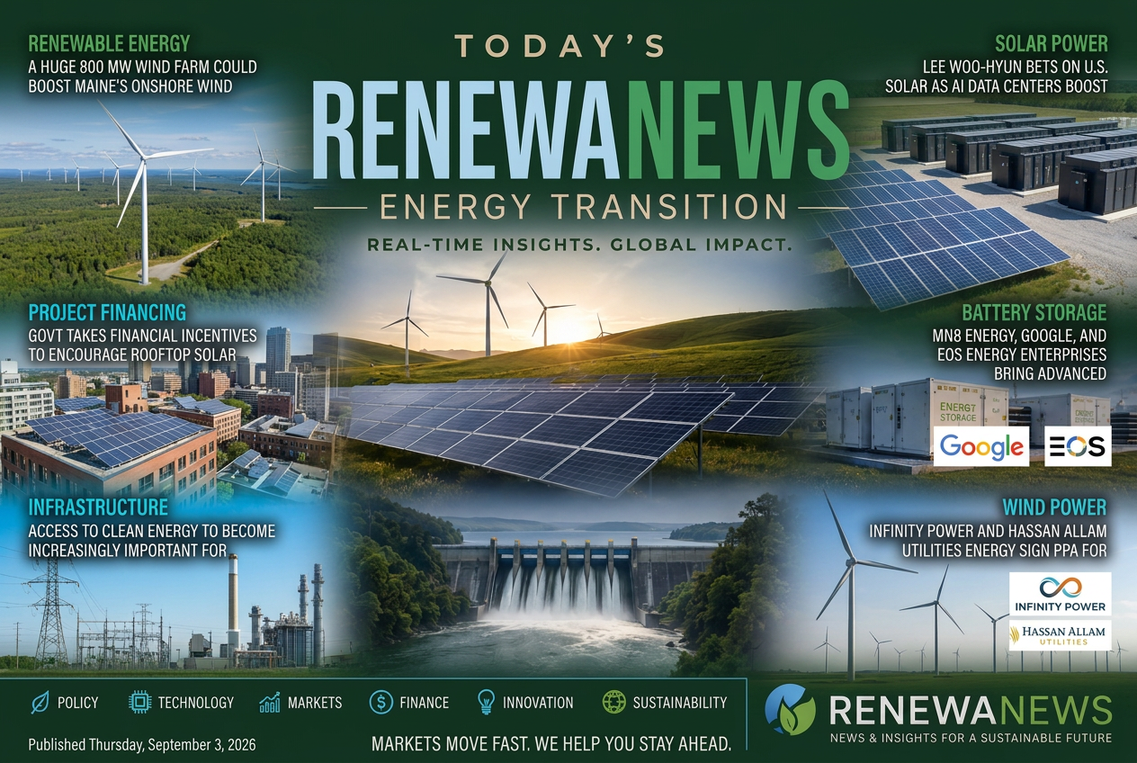 Illustrated summary of the top stories in the RenewaNews Briefing — September 3, 2026 briefing
