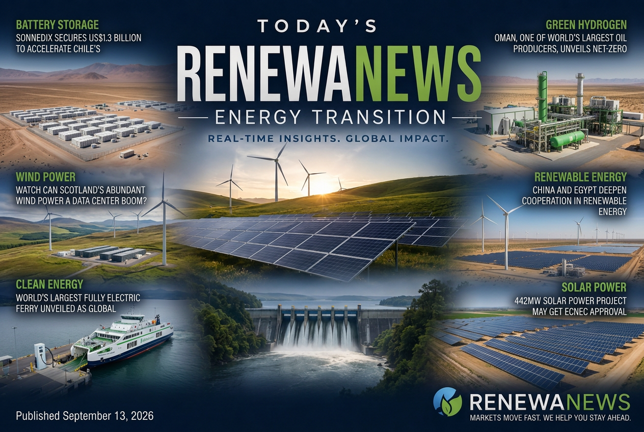Illustrated summary of the top stories in the RenewaNews Briefing — September 13, 2026 briefing
