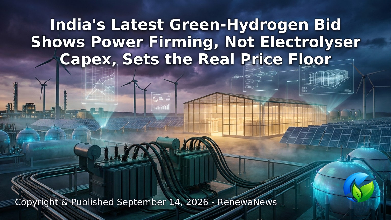 Hero image for the article “India's Latest Green-Hydrogen Bid Shows Power Firming, Not Electrolyser Capex, Sets the Real Price Floor”