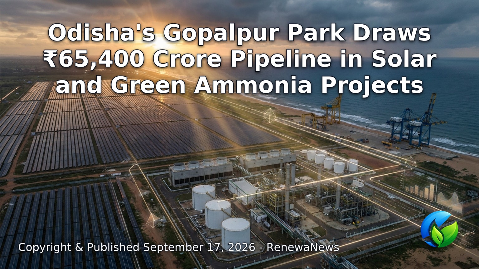 Hero image for the article “Odisha's Gopalpur Park Draws ₹65,400 Crore Pipeline in Solar and Green Ammonia Projects”