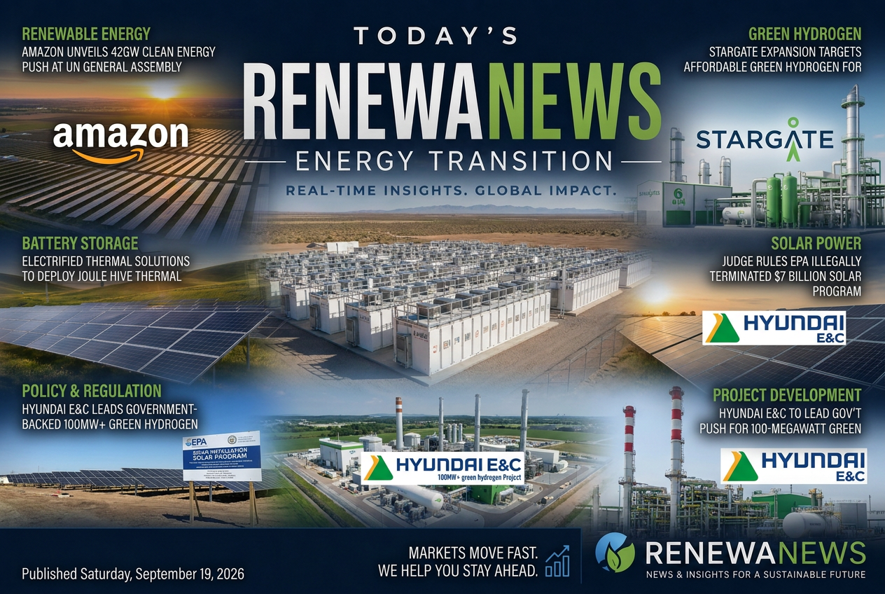 Illustrated summary of the top stories in the RenewaNews Briefing — September 19, 2026 briefing