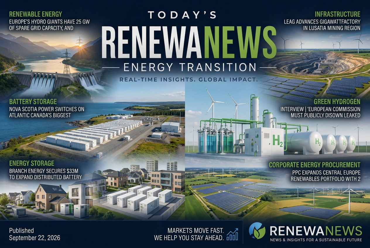 Illustrated summary of the top stories in the RenewaNews Briefing — September 22, 2026 briefing
