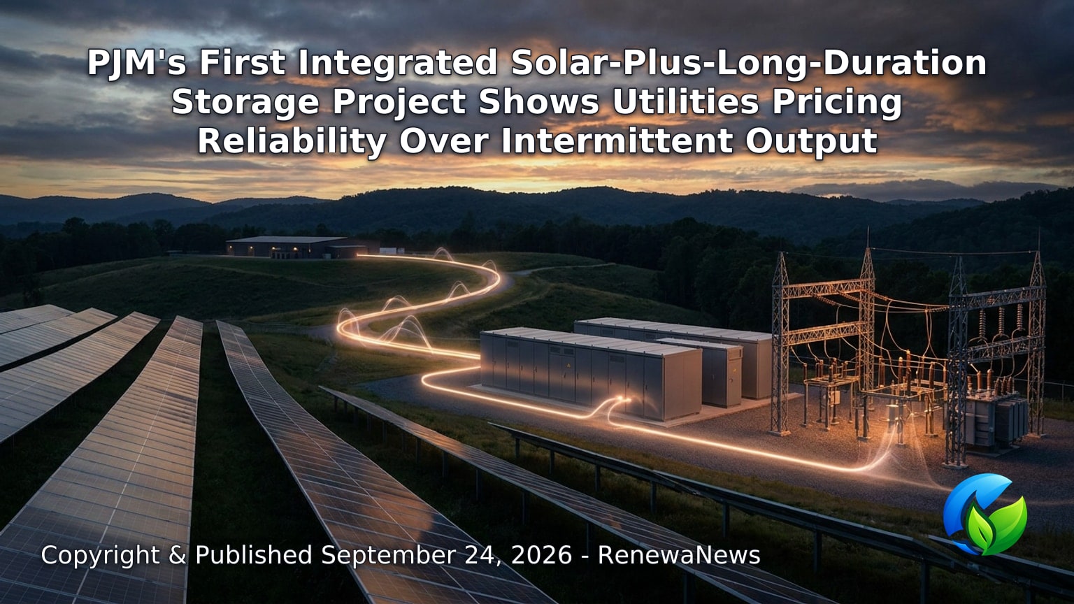 Hero image for the article “PJM's First Integrated Solar-Plus-Long-Duration Storage Project Shows Utilities Pricing Reliability Over Intermittent Output”