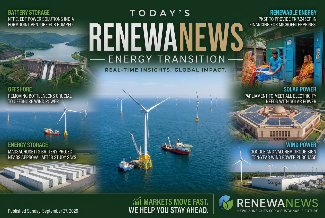 Illustrated summary of the top stories in the RenewaNews Briefing — September 27, 2026 briefing