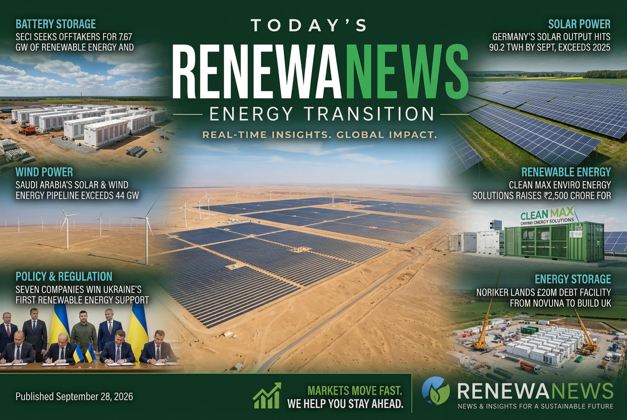 Illustrated summary of the top stories in the RenewaNews Briefing — September 28, 2026 briefing
