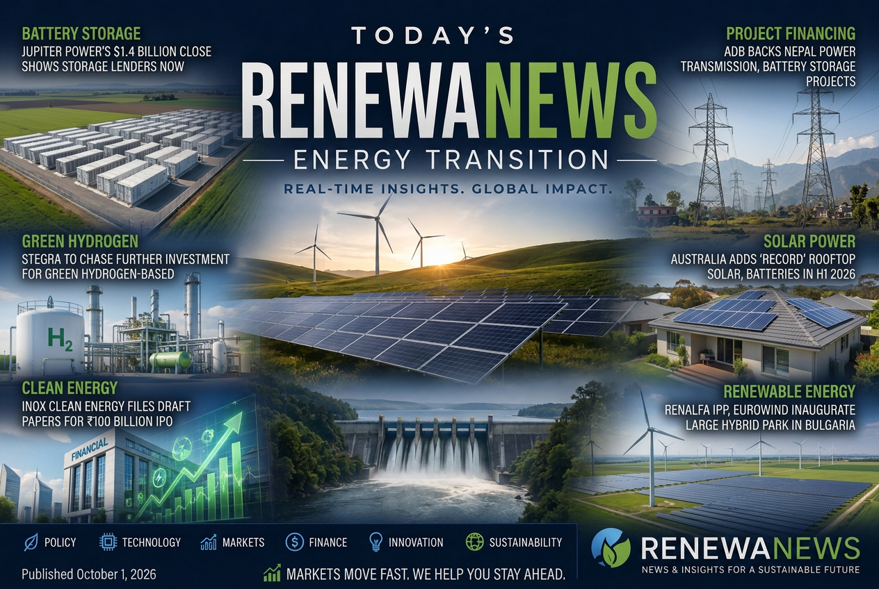 Illustrated summary of the top stories in the RenewaNews Briefing — October 1, 2026 briefing