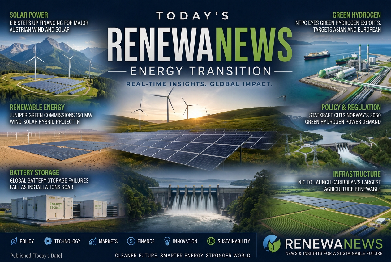 Illustrated summary of the top stories in the RenewaNews Briefing — October 14, 2026 briefing