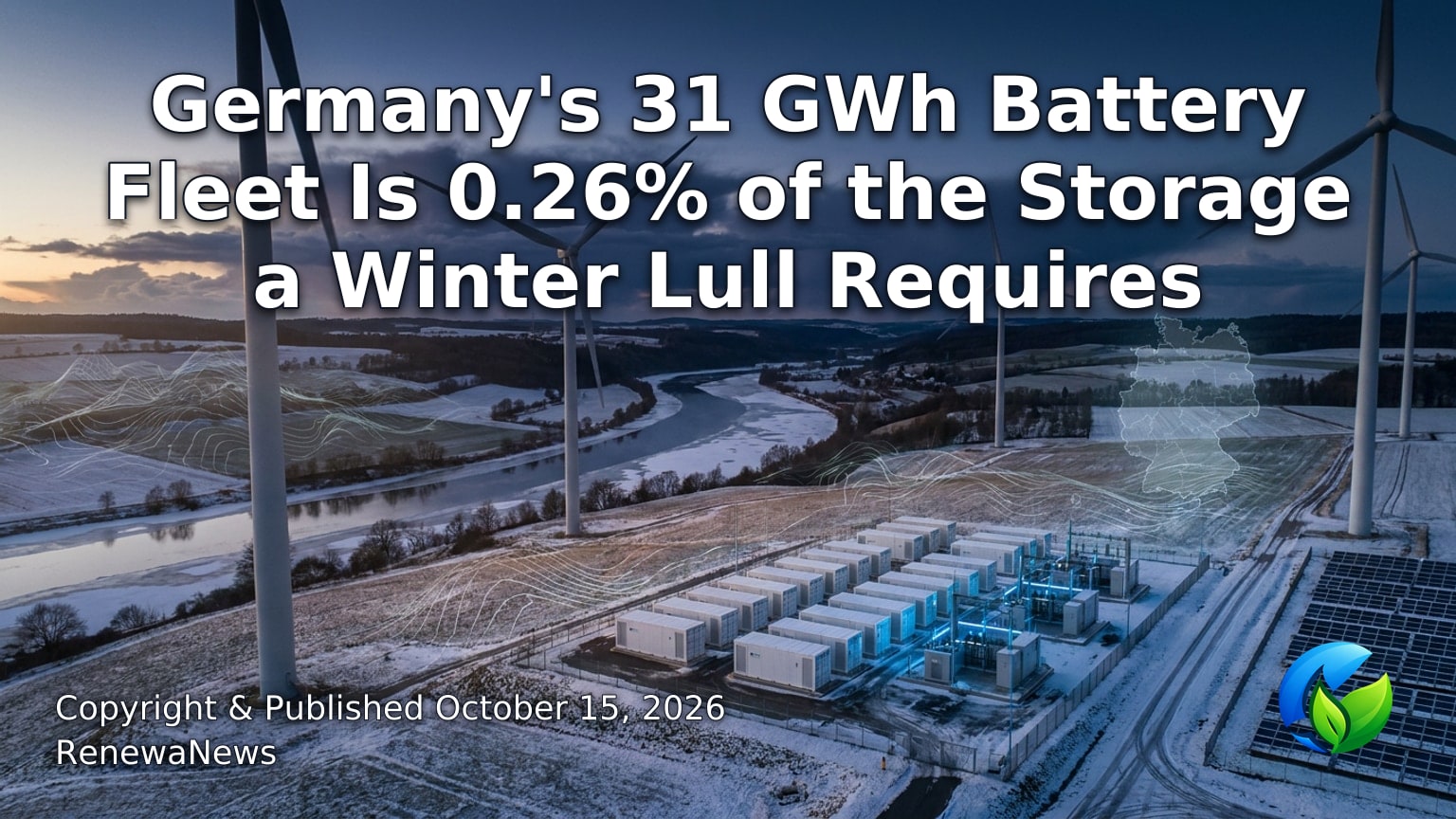 Hero image for the article “Germany's 31 GWh Battery Fleet Is 0.26% of the Storage a Winter Lull Requires”