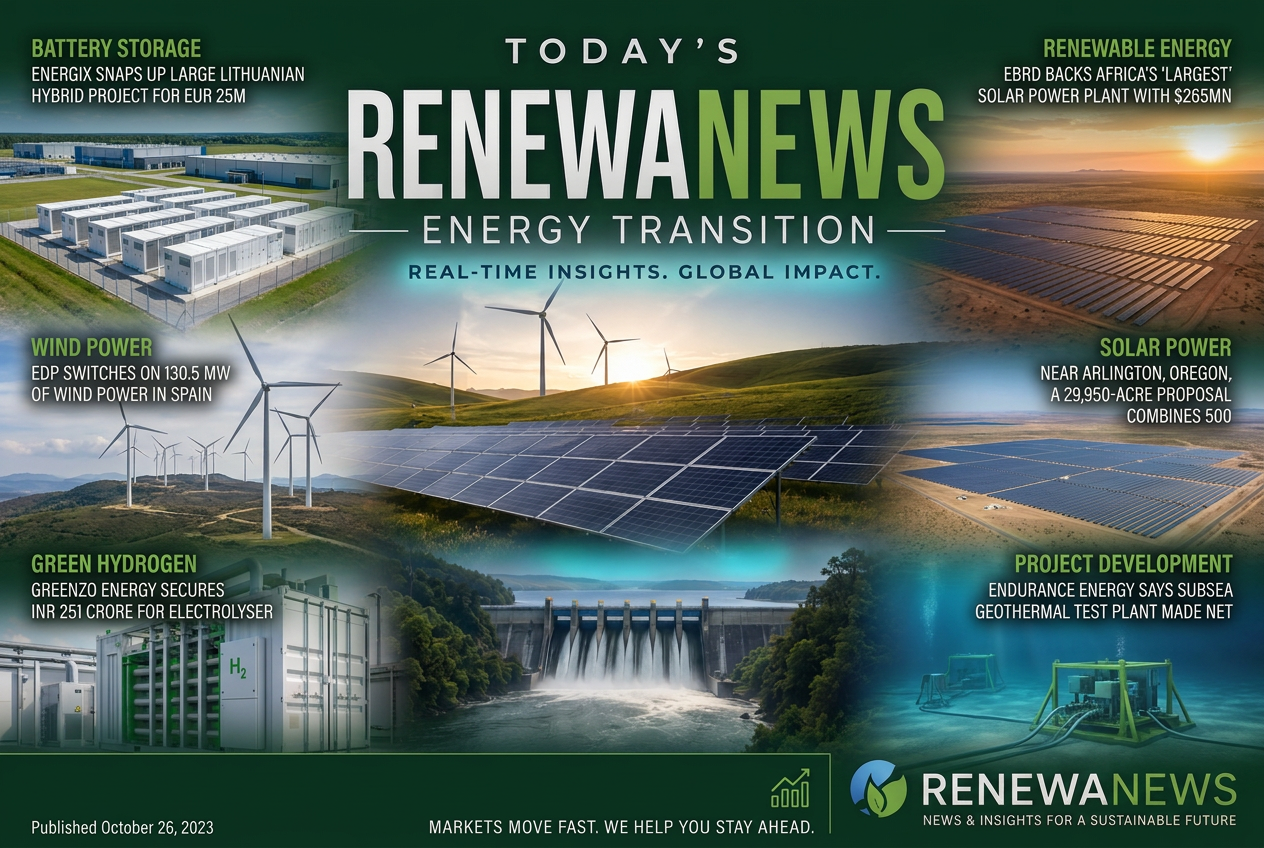 Illustrated summary of the top stories in the RenewaNews Briefing — October 20, 2026 briefing