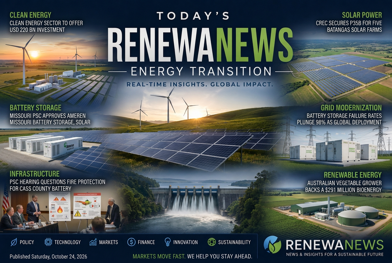 Illustrated summary of the top stories in the RenewaNews Briefing — October 24, 2026 briefing