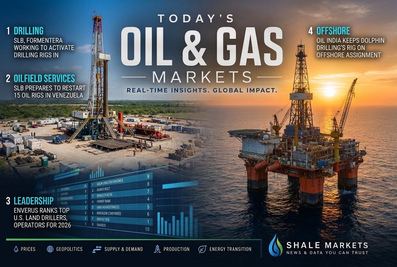Illustrated summary of the top oil and gas stories in the Shale Markets Briefing — August 20, 2026 briefing
