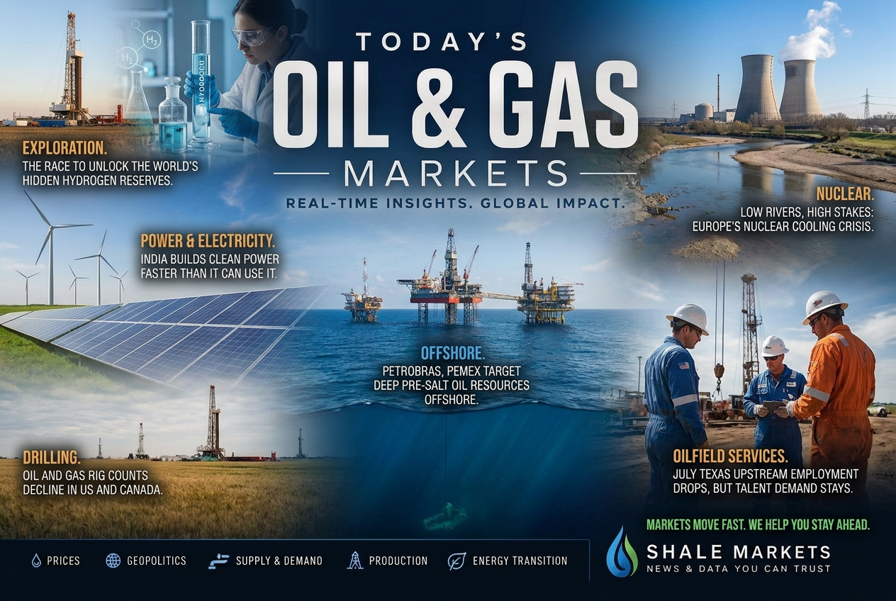 Illustrated summary of the top stories in the Shale Markets Briefing — August 22, 2026 briefing