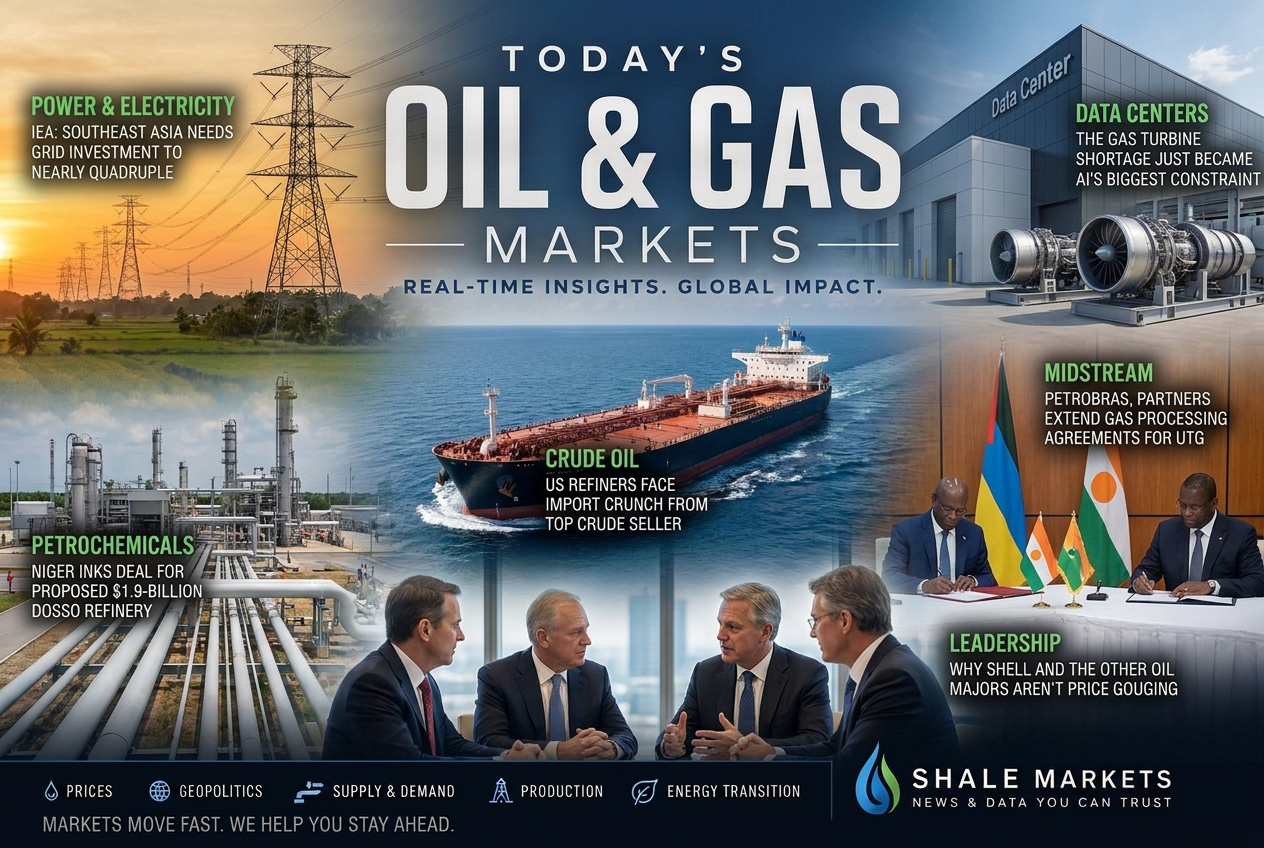 Illustrated summary of the top stories in the Shale Markets Briefing — August 23, 2026 briefing