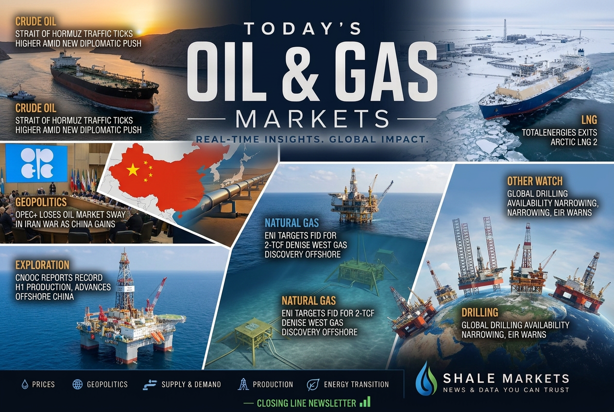 Illustrated summary of the top stories in the Shale Markets Briefing — August 27, 2026 briefing