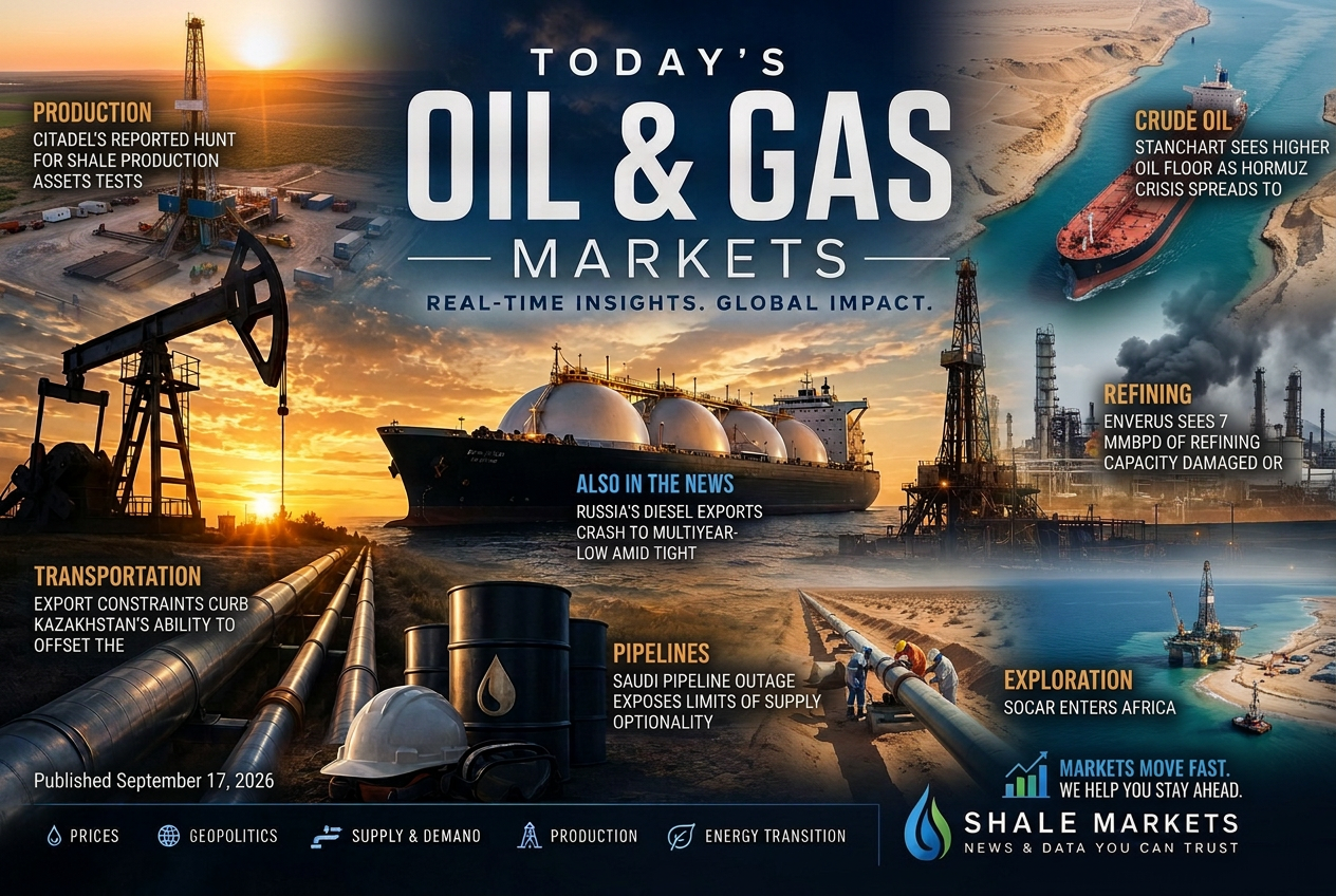 Illustrated summary of the top stories in the Shale Markets Briefing — September 17, 2026 briefing