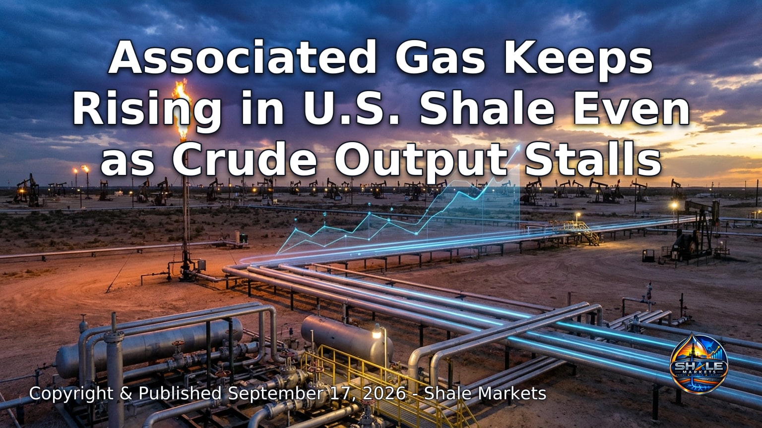 Hero image for the article “Associated Gas Keeps Rising in U.S. Shale Even as Crude Output Stalls”