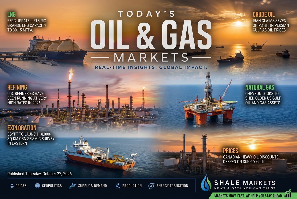 Illustrated summary of the top stories in the Shale Markets Briefing — October 22, 2026 briefing